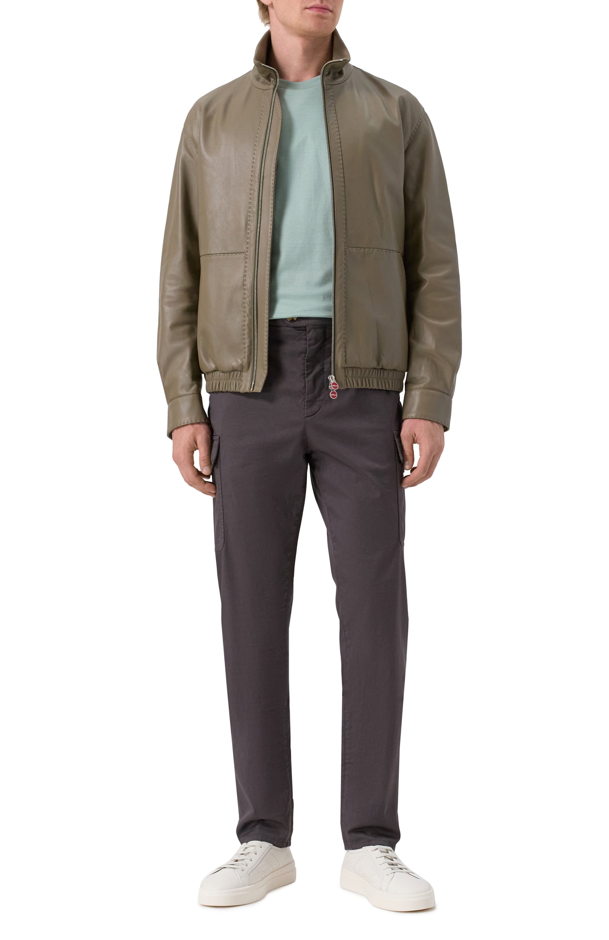 Кожаный бомбер KITON, арт. UW2056V0822F09, фото 2