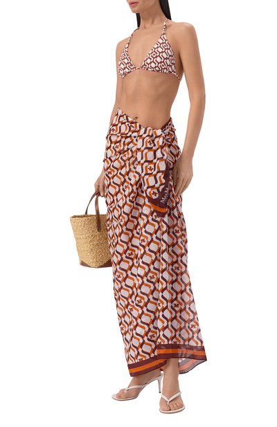 Хлопковое парео MAX MARA, арт. BCHELFI 261654101, фото 2