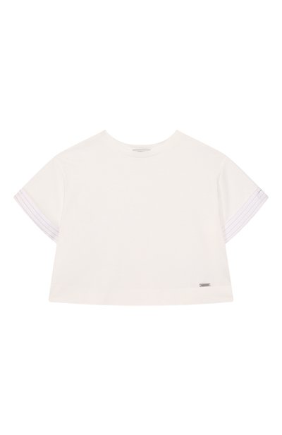 Хлопковая футболка MONNALISA, арт. 17E604