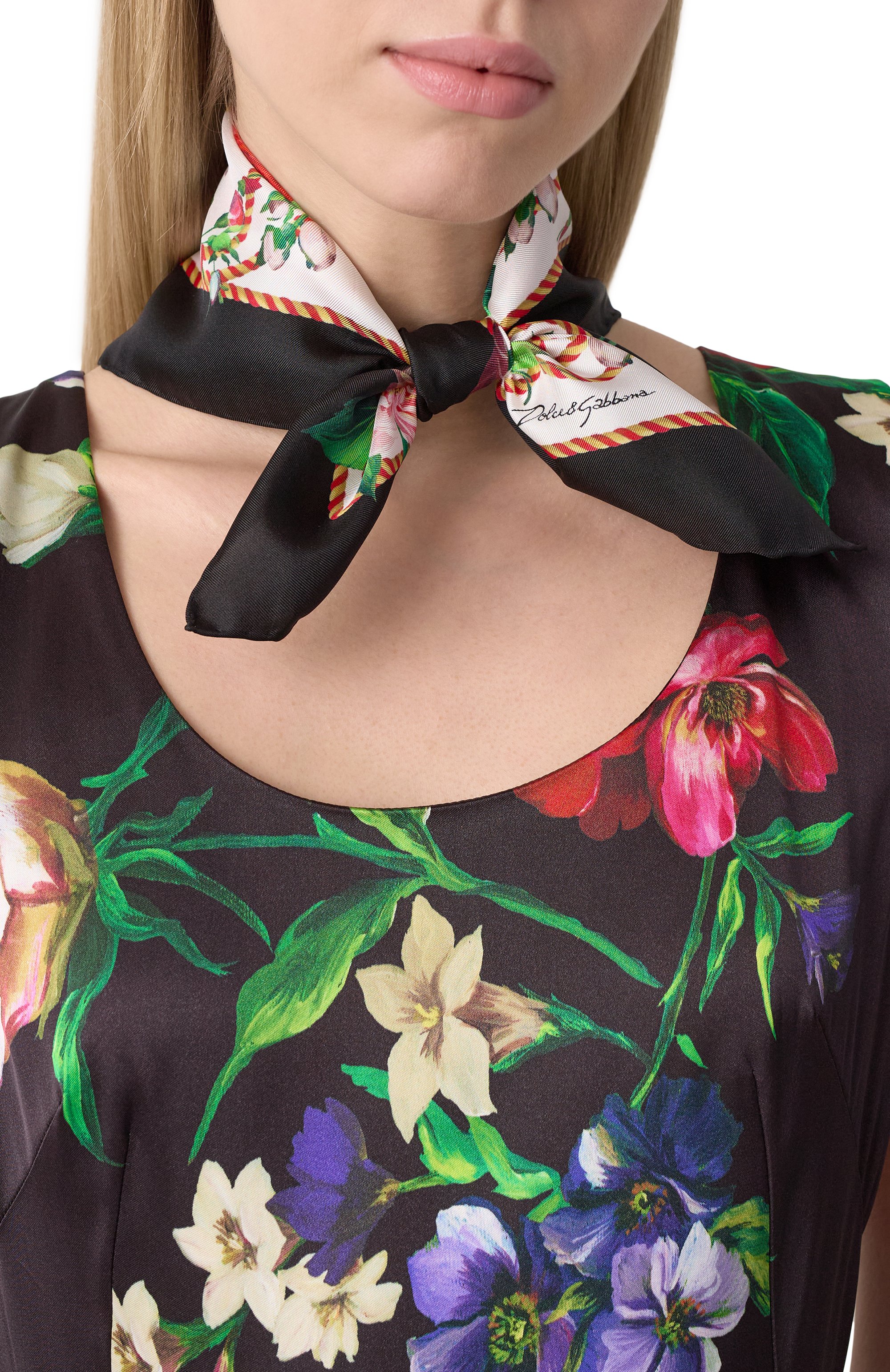 Шелковый платок DOLCE & GABBANA, арт. FN093R/GDC5B, фото 2