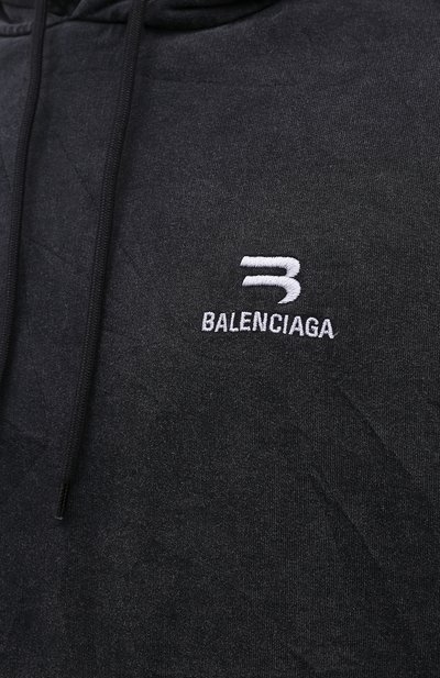 Хлопковое худи BALENCIAGA, арт. 600583/TLVA1, фото 5