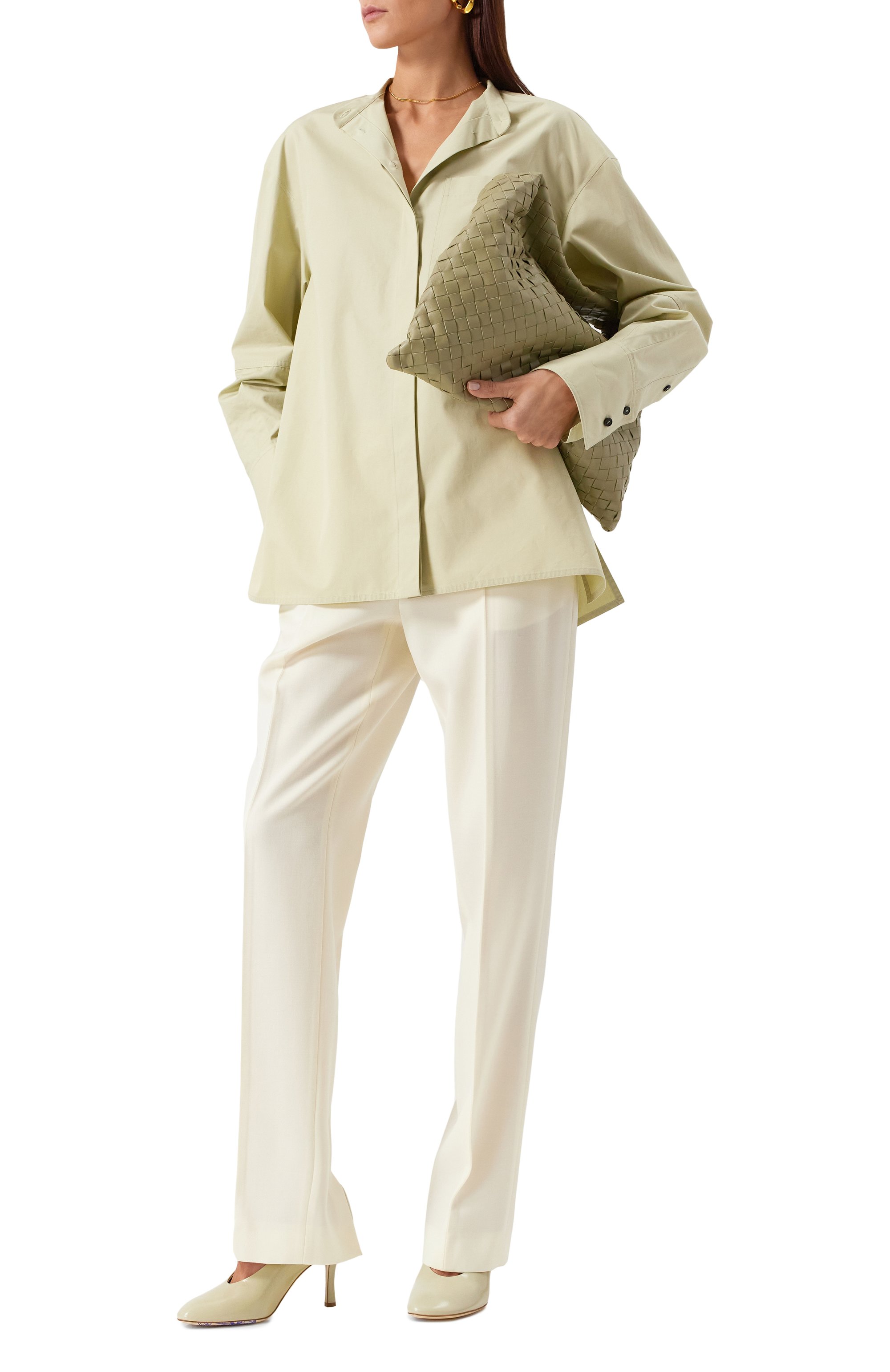 Кожаные туфли BURBERRY светло-зеленого цвета по цене 83050 руб., арт. 8080575, фото 2 Кожаные туфли BURBERRY, арт. 8080575, фото 2