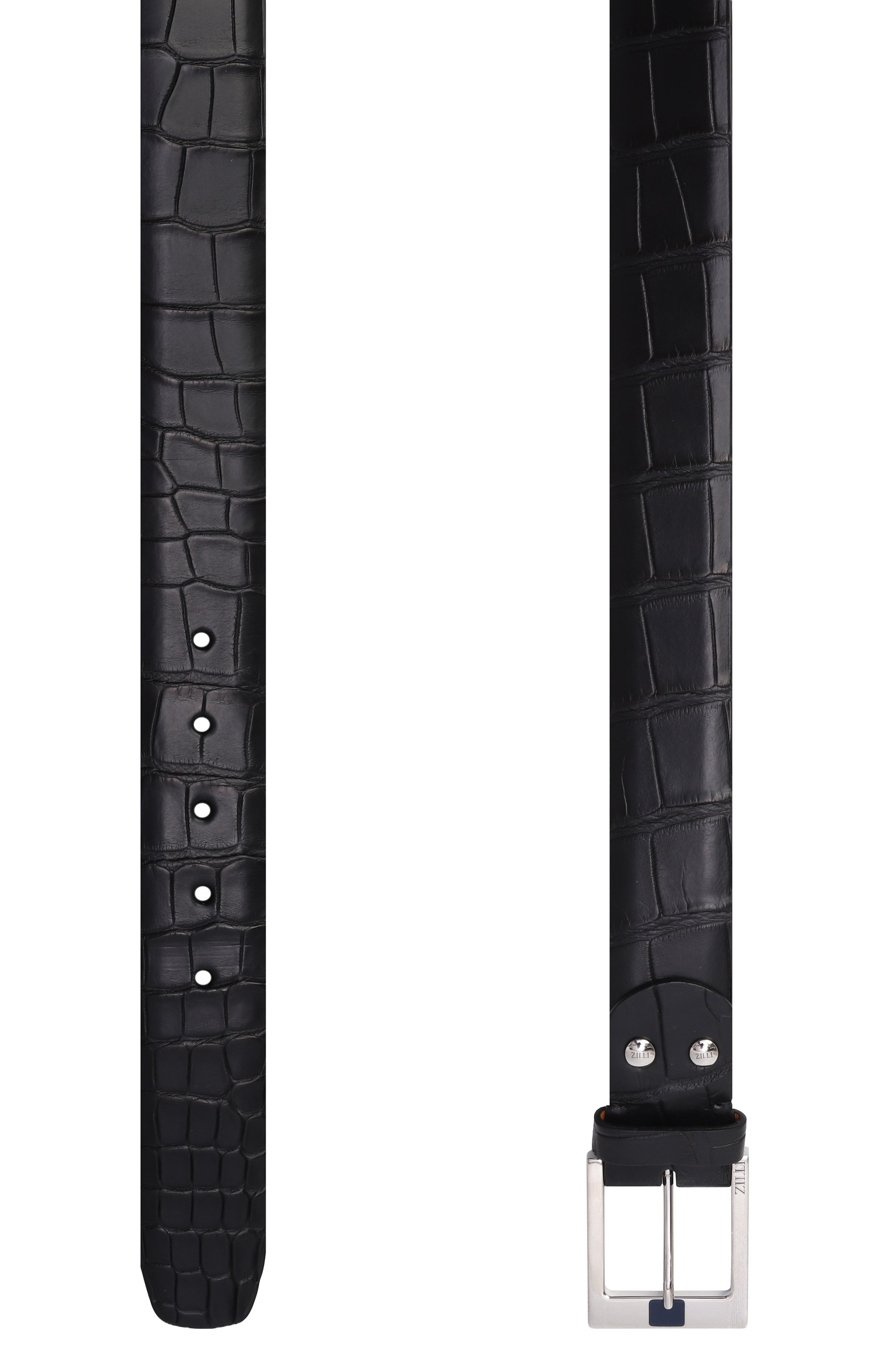 Ремень из кожи аллигатора ZILLI черного цвета по цене 424500 руб., арт. B01135M1010VPALB0, фото 3 Ремень из кожи аллигатора ZILLI, арт. B01135M1010VPALB0, фото 3
