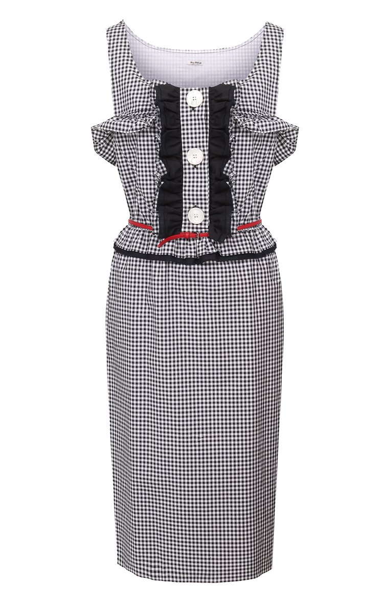 Хлопковое платье MIU MIU, арт. MF3771-2AP2-F0002, фото 1