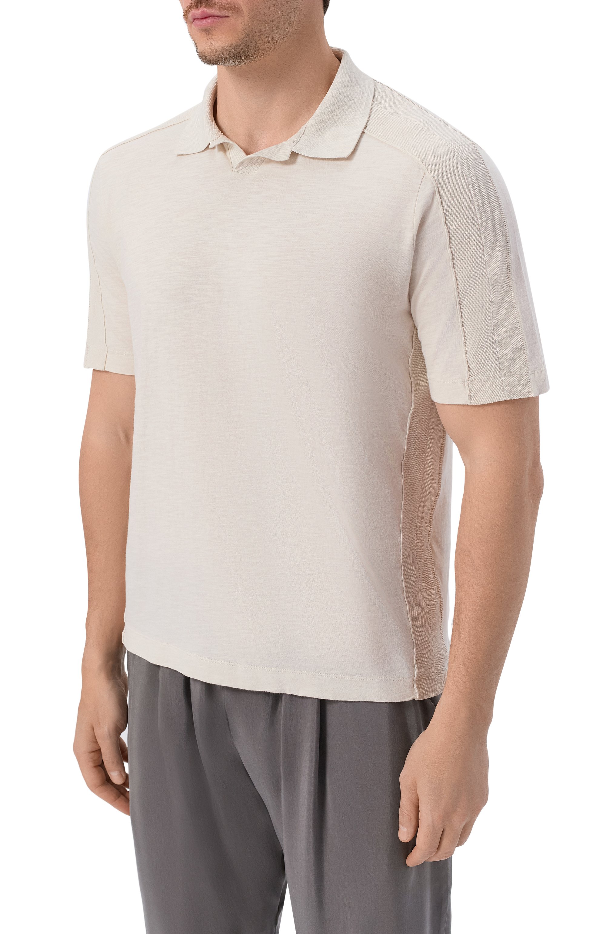 Поло из хлопка и льна TRANSIT, арт. CFUTRC5401, фото 3