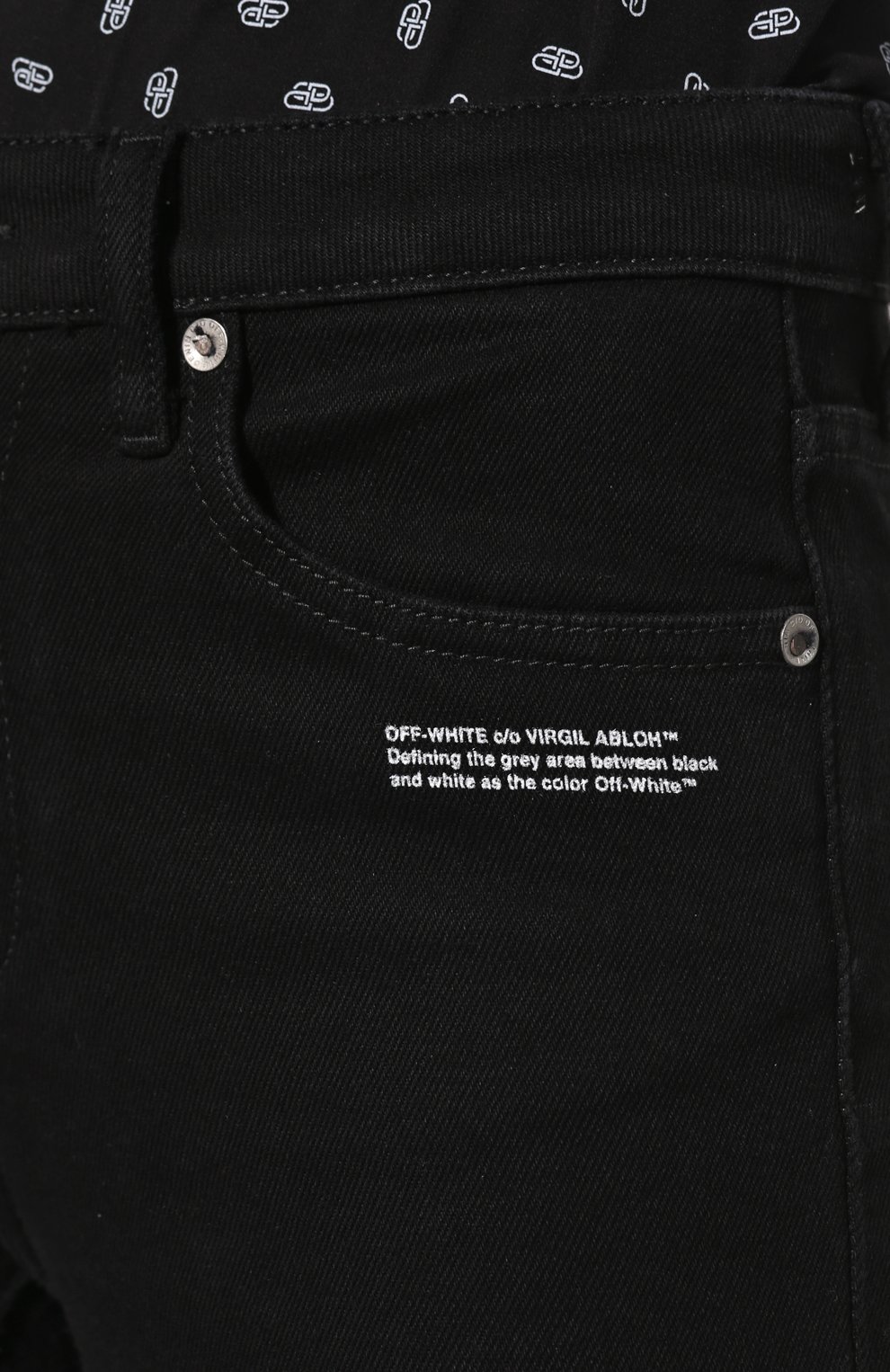 Джинсы OFF-WHITE черного цвета по цене 53950 руб., арт. 0WYA003E19E960778600, фото 5 Джинсы OFF-WHITE, арт. 0WYA003E19E960778600, фото 5