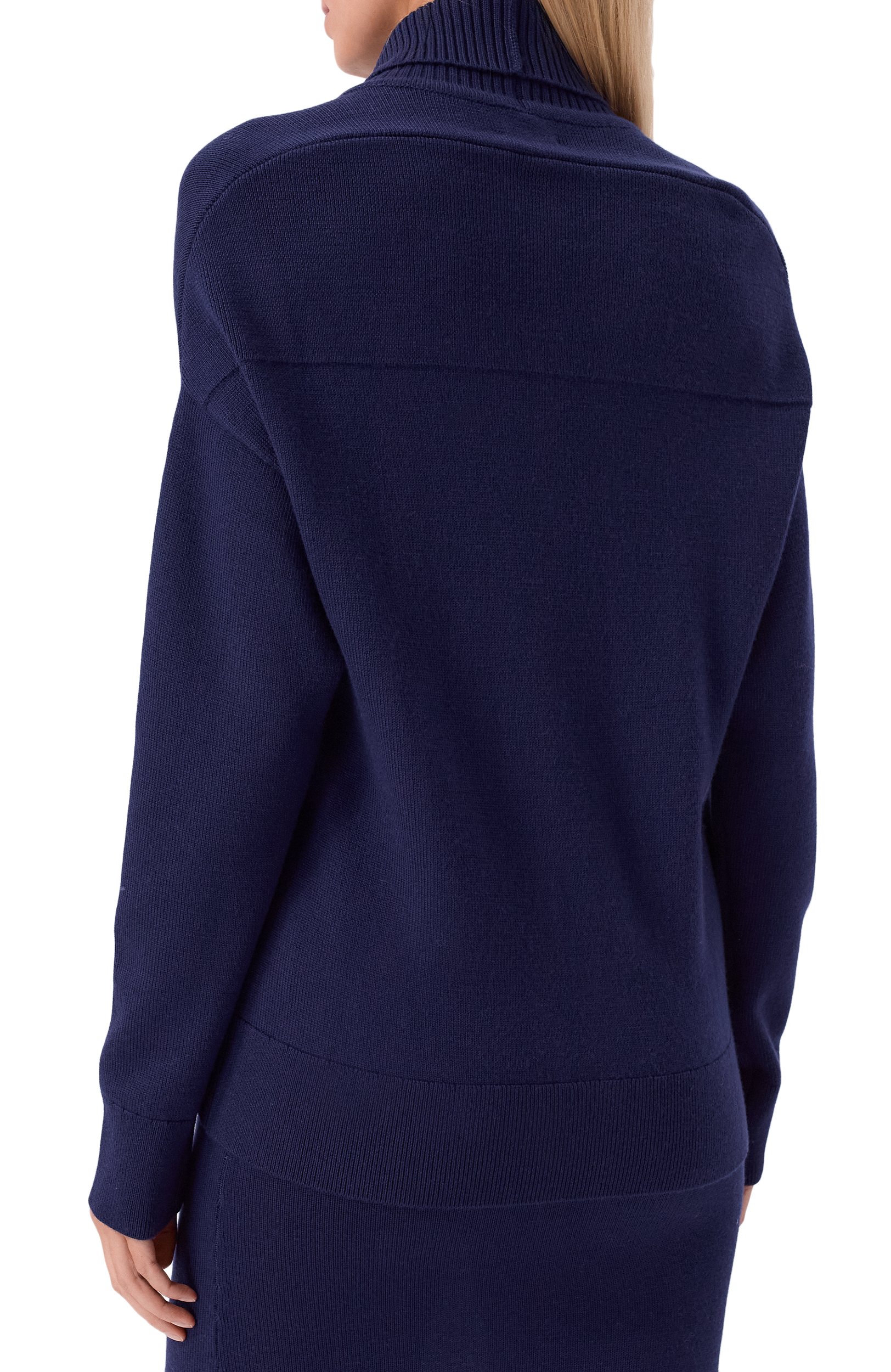 Шерстяной свитер YUZEFI, арт. AREN-DRAPE BACK FUNNEL NECK JUMPER_001, фото 4