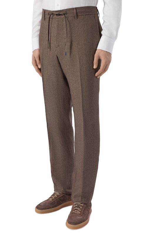 Льняные брюки Berwich SPIAGGIA 20/LM104 Коричневый  SPIAGGIA 20/LM104 Фото 3