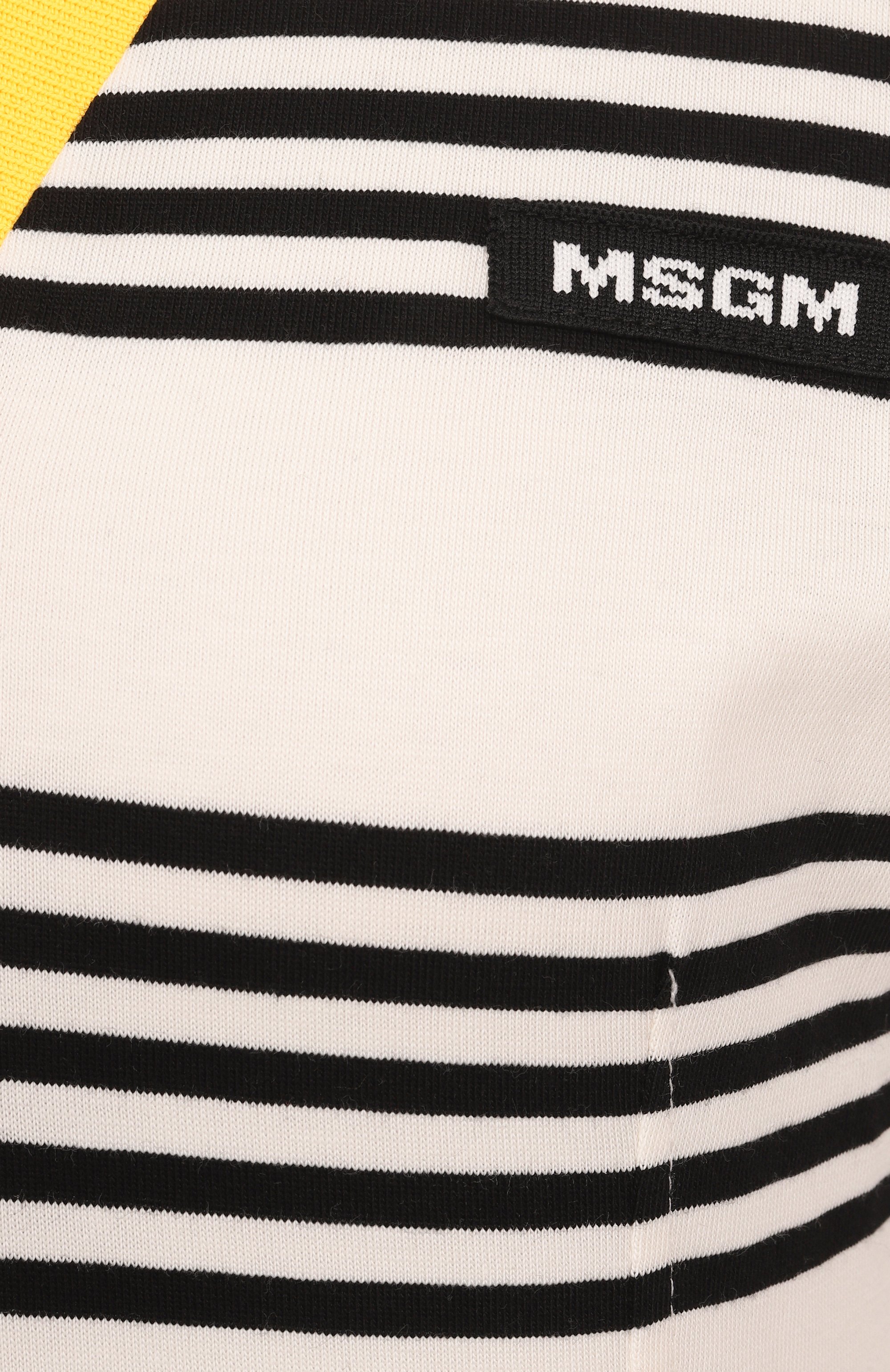 Хлопковое платье MSGM молочного цвета по цене 31550 руб., арт. 3841MDA90/257128, фото 6 Хлопковое платье MSGM, арт. 3841MDA90/257128, фото 6