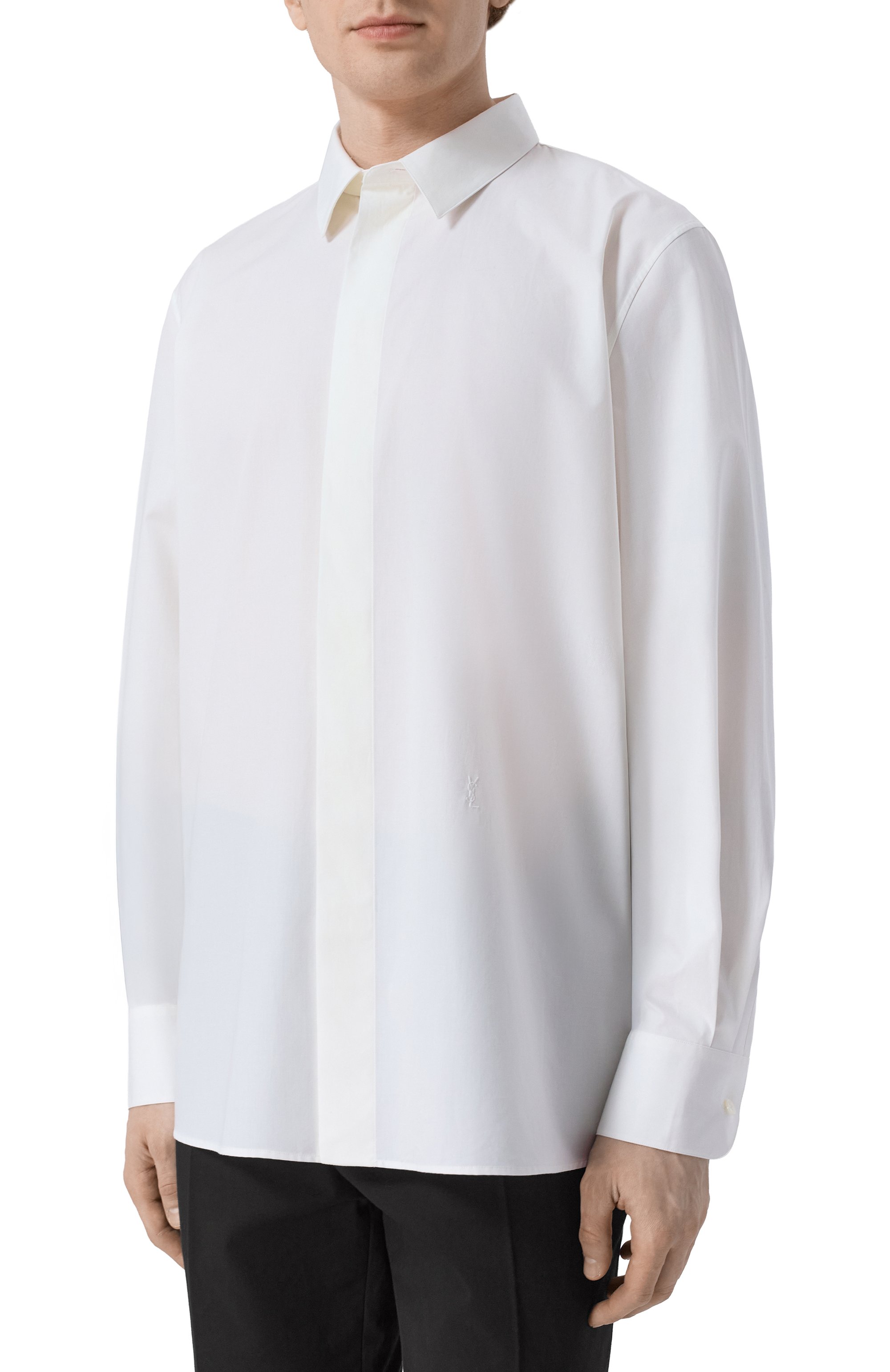 Хлопковая рубашка SAINT LAURENT, арт. 826821/Y2M03, фото 3