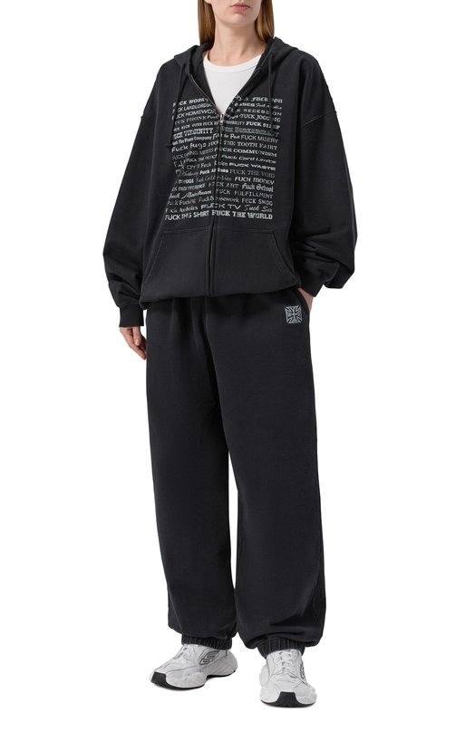 Хлопковая толстовка VETEMENTS ME76ZU211BX/1302 M0LLET0N Чёрный  ME76ZU211BX/1302 M0LLET0N Фото 2