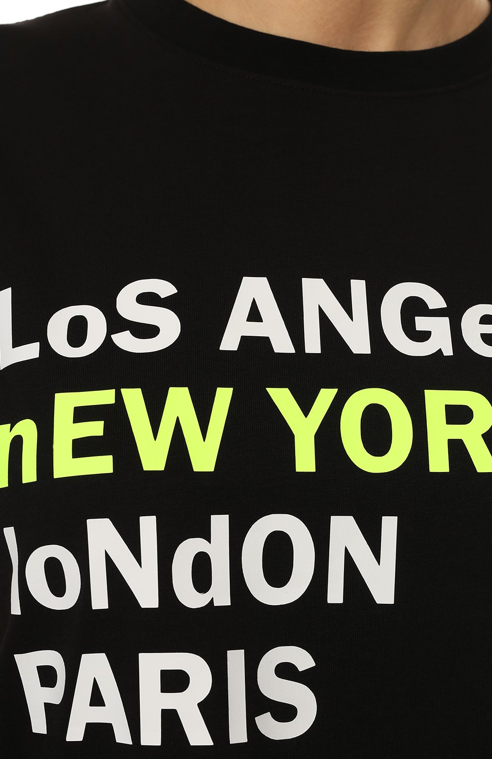 Хлопковая футболка SEVEN LAB черного цвета по цене 7520 руб., арт. T nEW YORK-022 black, фото 5 Хлопковая футболка SEVEN LAB, арт. T nEW YORK-022 black, фото 5