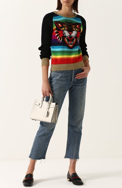 Шерстяной пуловер в полоску с круглым вырезом GUCCI, арт. 478654/X5Z05, фото 2