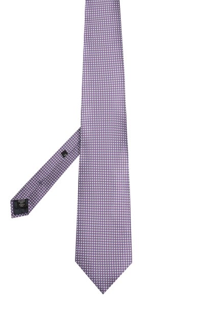Шелковый галстук с узором ZEGNA сиреневого цвета по цене 21200 руб., арт. Z3D13/1XW, фото 2 Шелковый галстук с узором ZEGNA, арт. Z3D13/1XW, фото 2