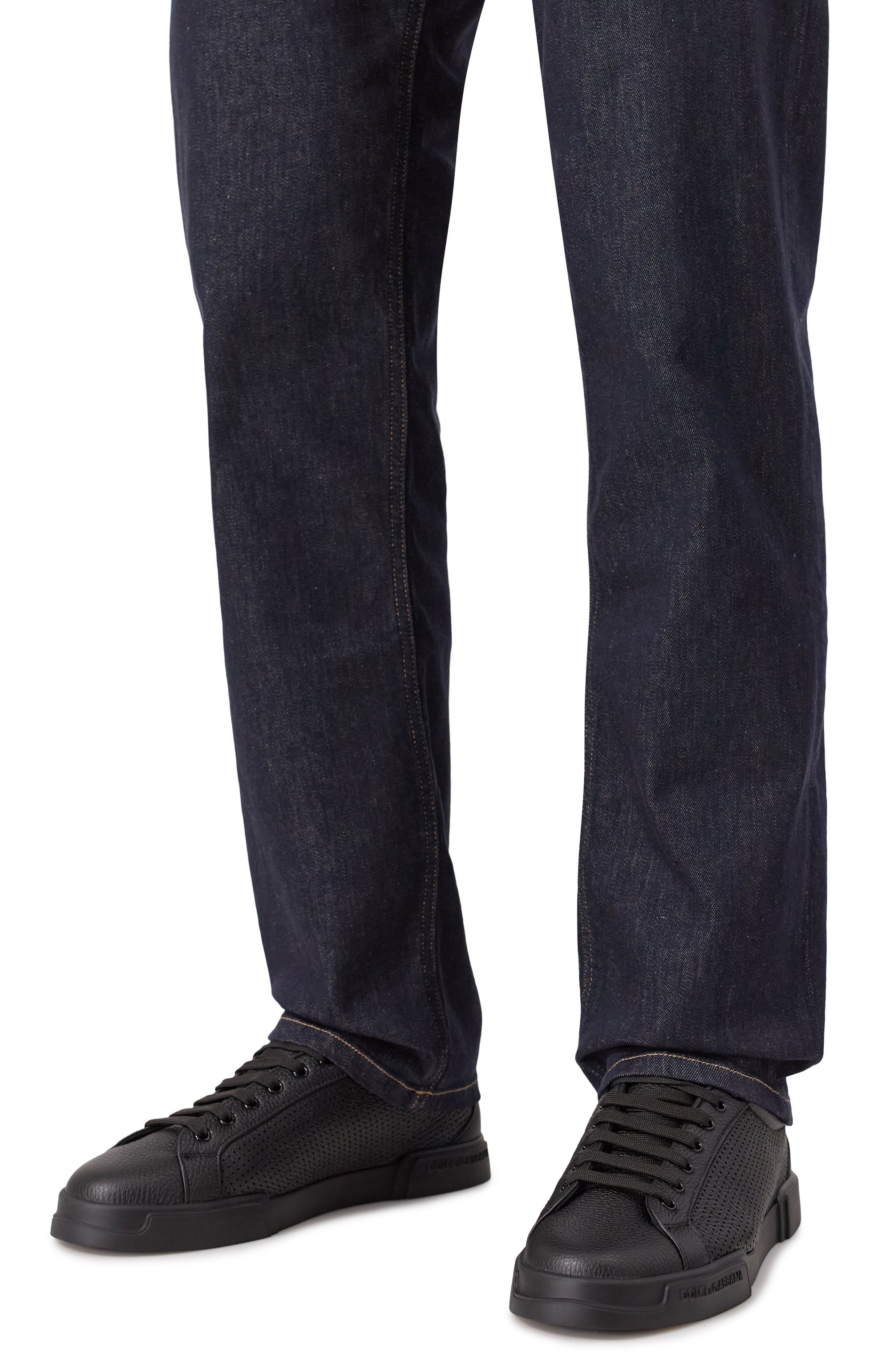 Кожаные кеды portofino light strobel DOLCE & GABBANA, арт. CS2354/AG093, фото 3