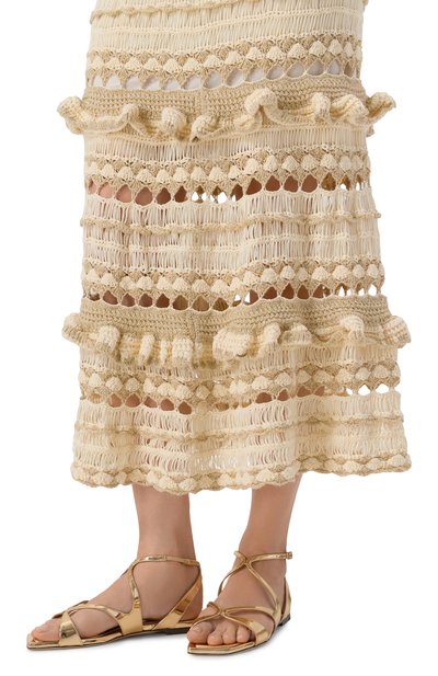 Кожаные сандалии ayla JIMMY CHOO, арт. AYLAFLATQUI, фото 2