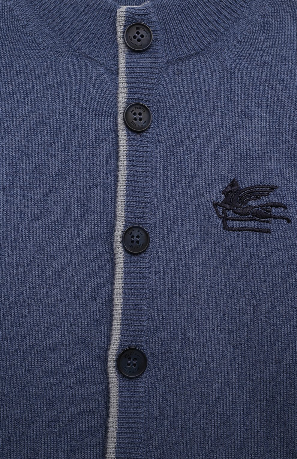 Кардиган из шерсти и вискозы ETRO синего цвета по цене 36600 руб., арт. GV9510, фото 3 Кардиган из шерсти и вискозы ETRO, арт. GV9510, фото 3