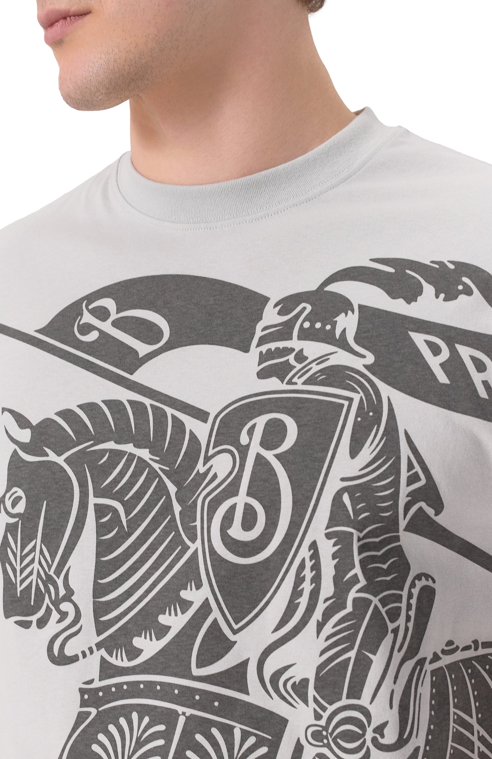 Хлопковая футболка BURBERRY, арт. 8104019, фото 5