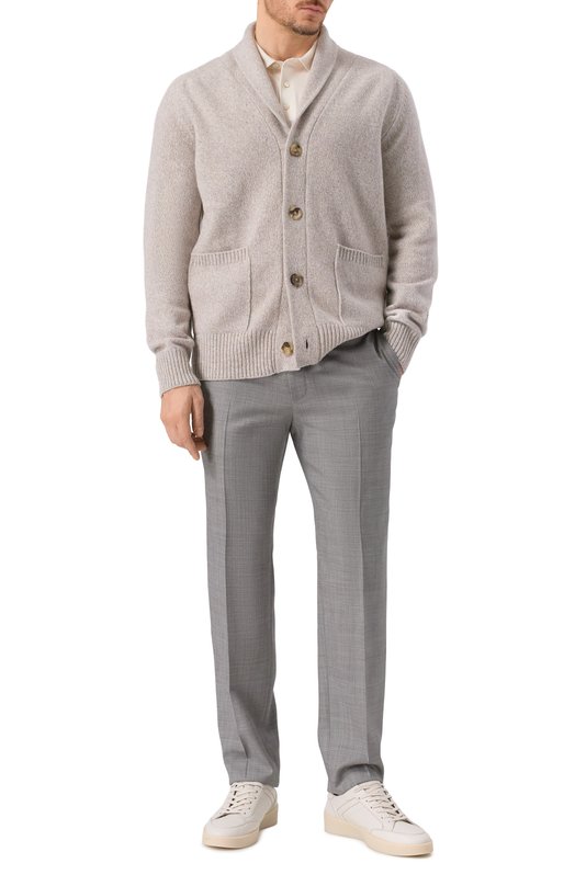 Шерстяной кардиган Andrea Campagna M5625-6452T Бежевый  M5625-6452T Фото 2