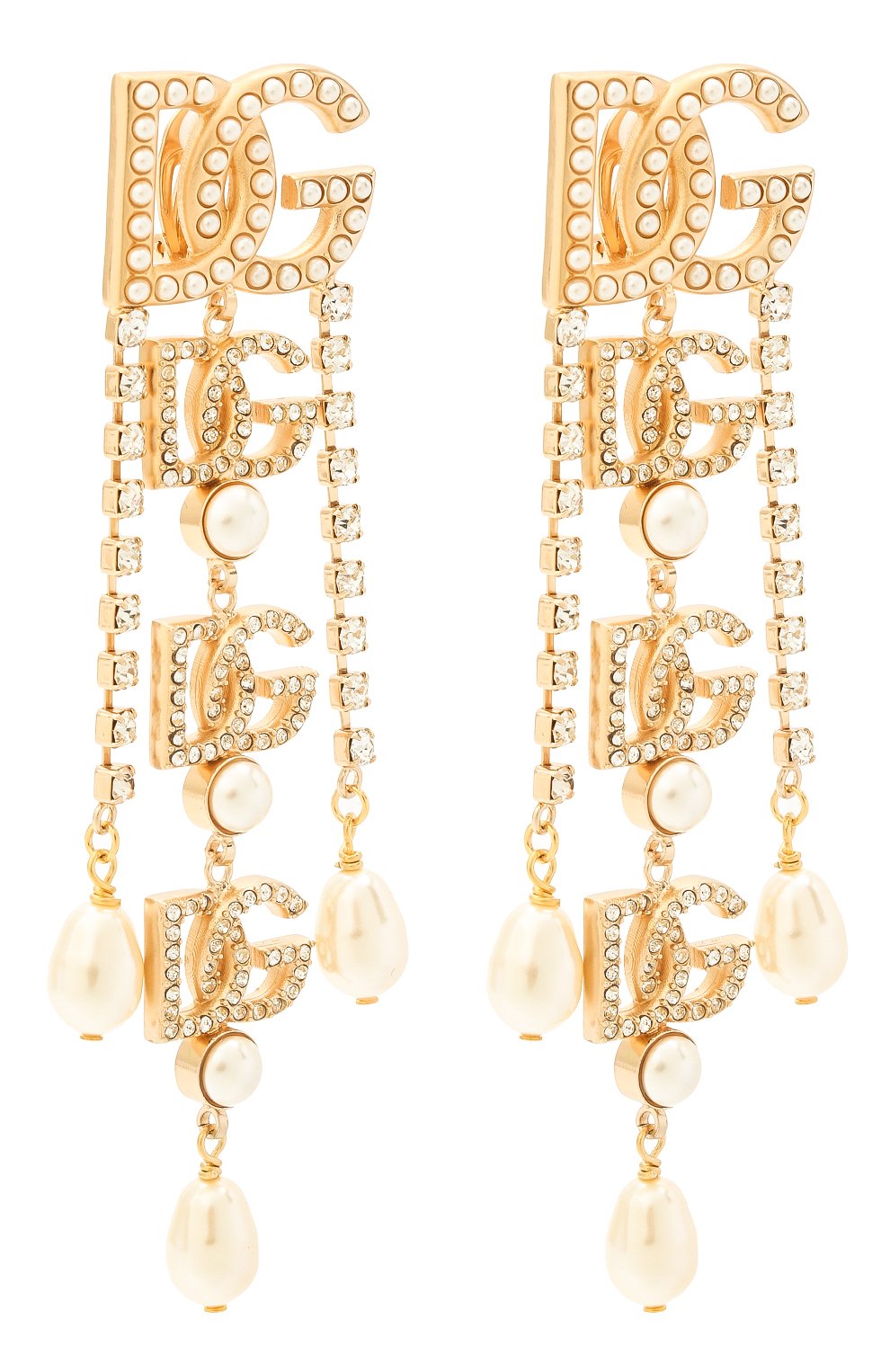 Клипсы DOLCE & GABBANA золотого цвета по цене 131500 руб., арт. WEN6L6/W1111, фото 3 Клипсы DOLCE & GABBANA, арт. WEN6L6/W1111, фото 3