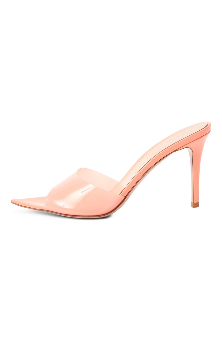 Женские мюли elle 85 GIANVITO ROSSI  цвета, арт. G11050.85RIC.GSVTRPC | Фото 4 (Подошва: Плоская; Каблук тип: Шпилька; Каблук высота: Высокий; Материал внешний: Экокожа; Автоматизация состава: Проставлено; Автоматизация ТО: Проставлено)