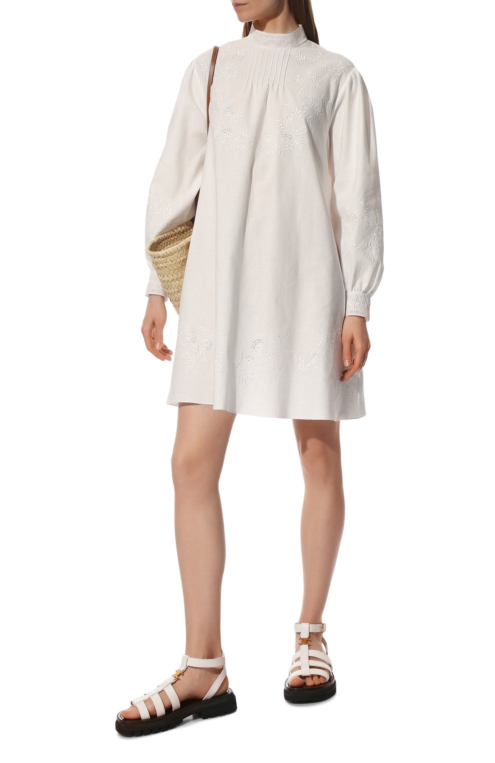 Платье из хлопка и льна CELINE, арт. 2R84C465P, фото 2