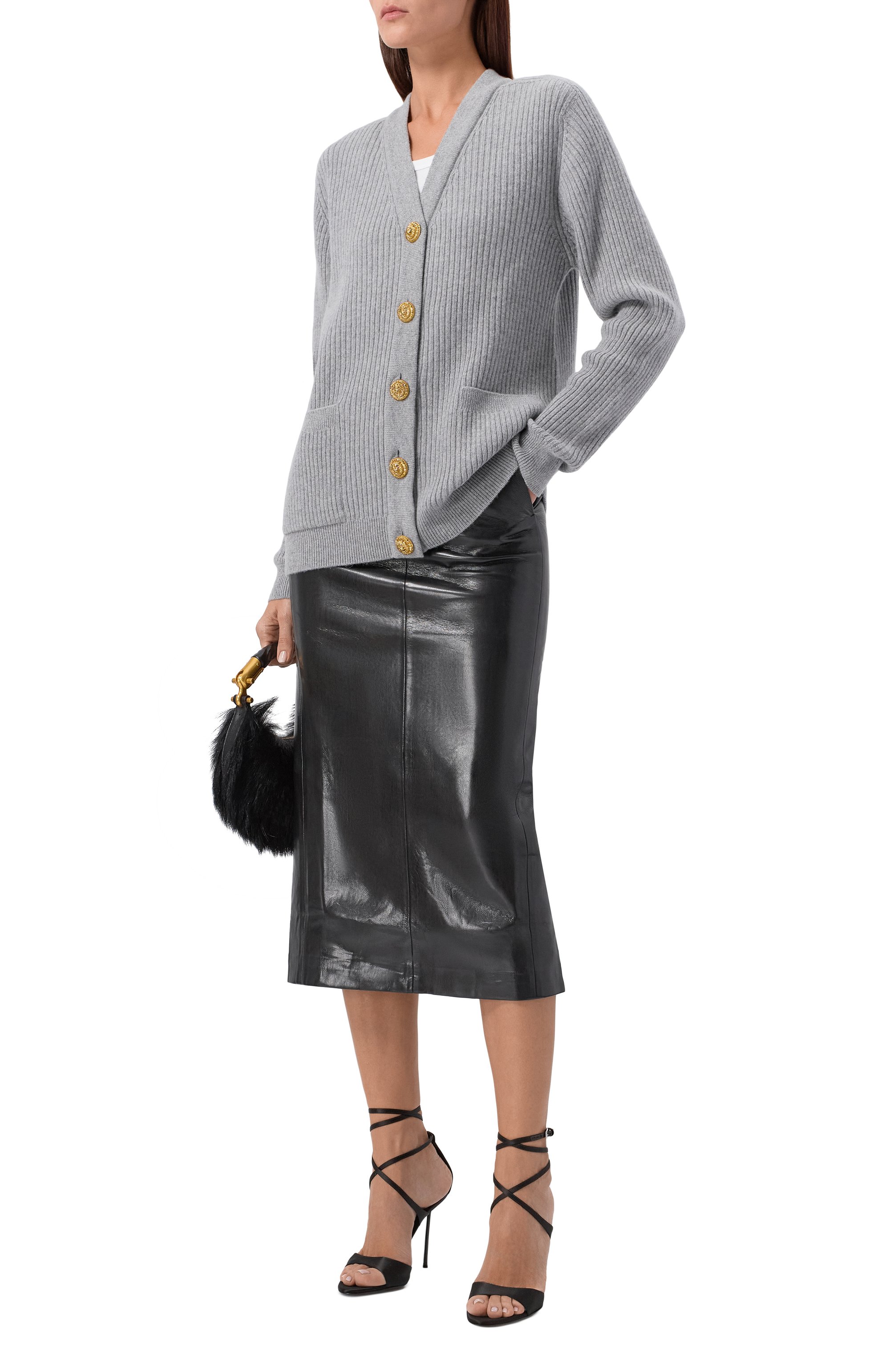 Кардиган из кашемира и шерсти BALMAIN, арт. FF0K0003/KJ17, фото 2