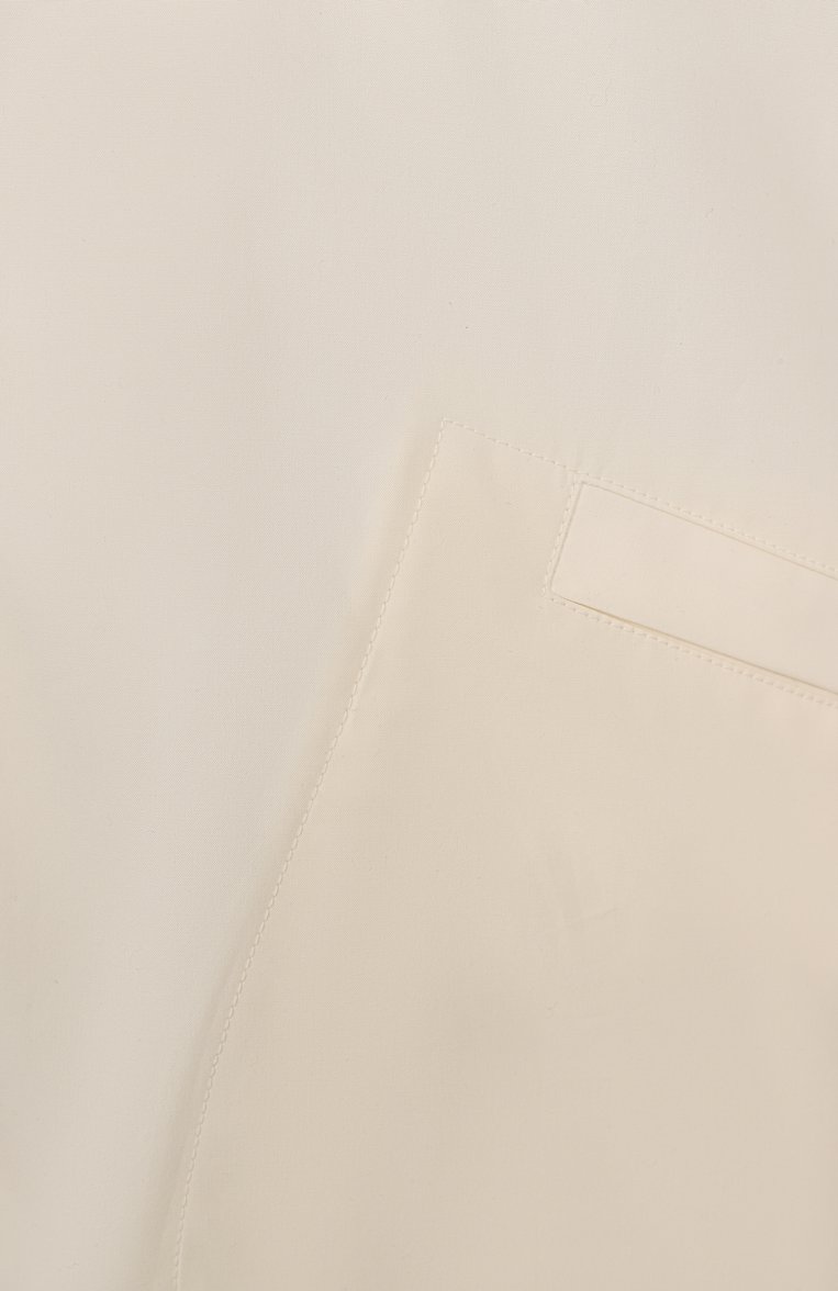 Женская хлопковая куртка JIL SANDER кремового цвета, арт. J04AM0001-J45026 | Фото 7 (Материал внешний: Хлопок; Рукава: Длинные; Длина (верхняя одежда): Короткие; Кросс-КТ: Куртка, Легкие; Стили: Минимализм)