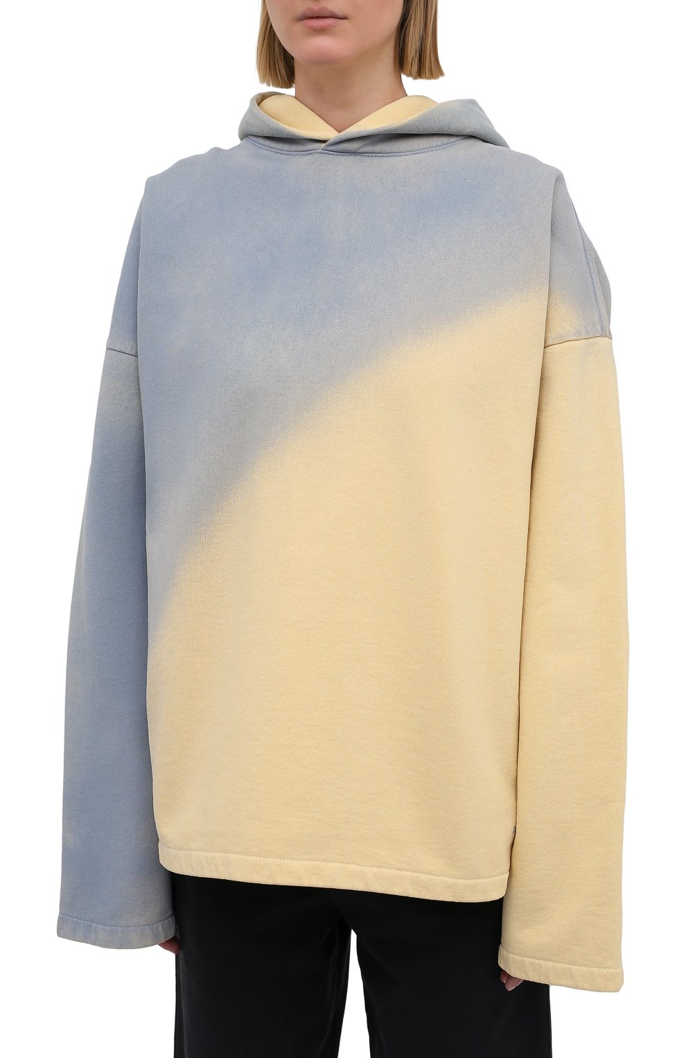 Хлопковое худи ACNE STUDIOS желтого цвета по цене 39950 руб., арт. AI0084, фото 3 Хлопковое худи ACNE STUDIOS, арт. AI0084, фото 3