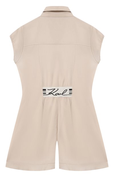 Комбинезон из лиоцелла и хлопка KARL LAGERFELD KIDS бежевого цвета по цене 21150 руб., арт. Z31116, фото 2 Комбинезон из лиоцелла и хлопка KARL LAGERFELD KIDS, арт. Z31116, фото 2