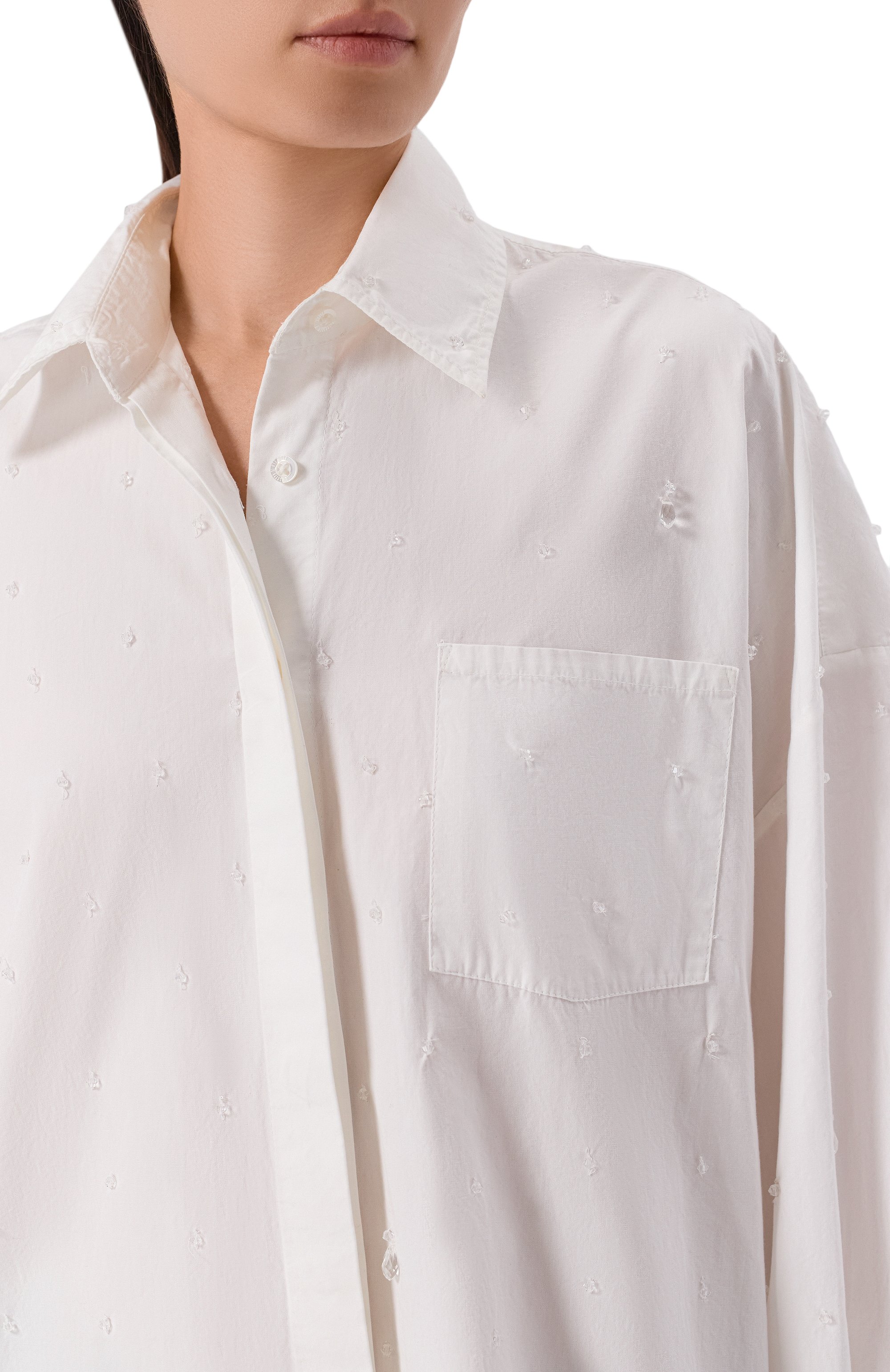 Хлопковая рубашка GIUSEPPE DI MORABITO белого цвета по цене 52100 руб., арт. 06PSED913R 16406, фото 5 Хлопковая рубашка GIUSEPPE DI MORABITO, арт. 06PSED913R 16406, фото 5