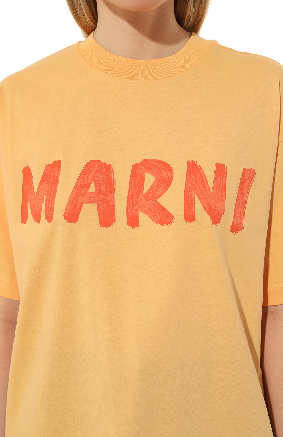 Хлопковая футболка MARNI, арт. THJET49EPH/USCS11, фото 5