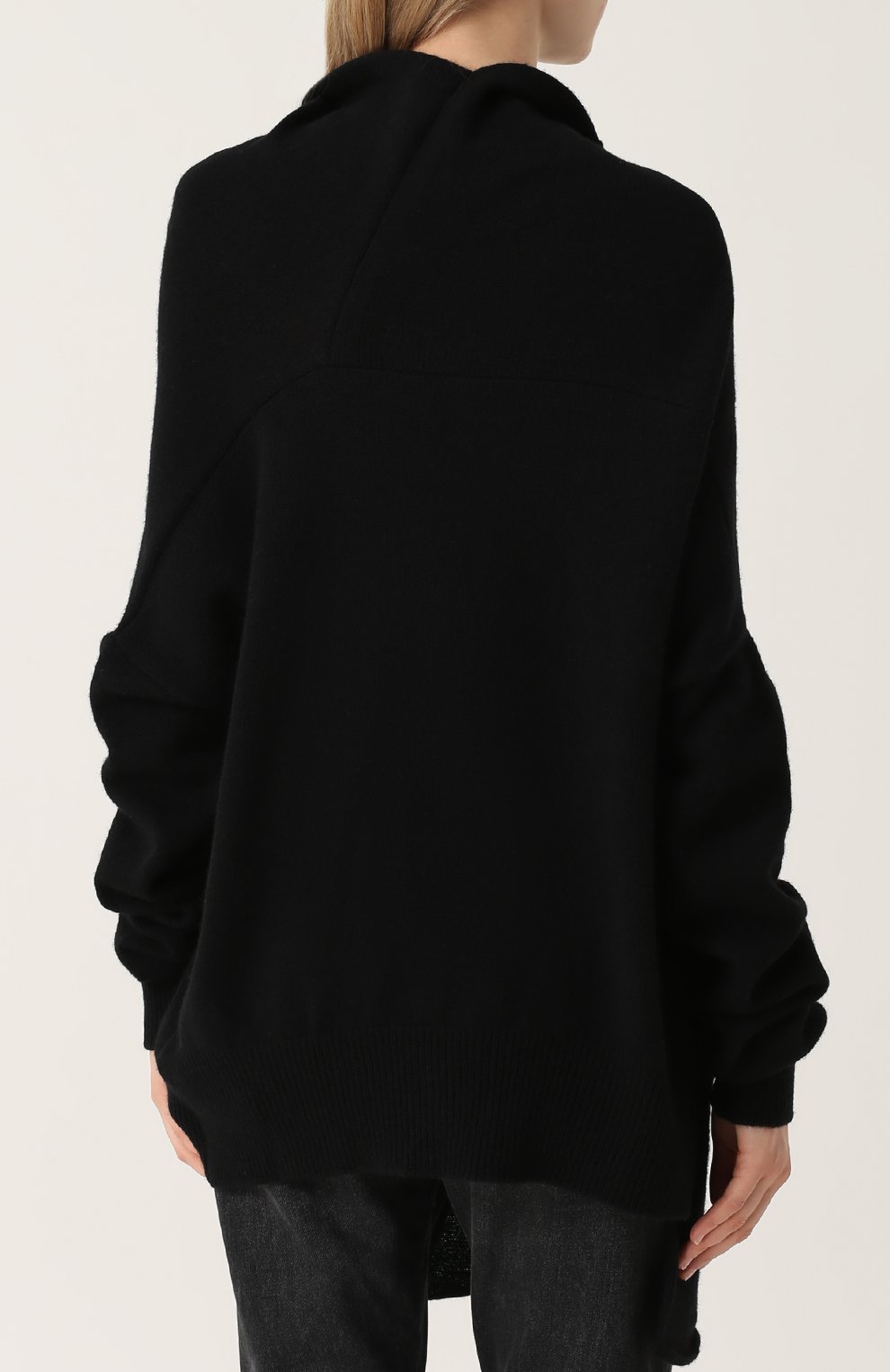 Шерстяной кардиган YOHJI YAMAMOTO черного цвета по цене 63850 руб., арт. YQ-K80-146, фото 4 Шерстяной кардиган YOHJI YAMAMOTO, арт. YQ-K80-146, фото 4