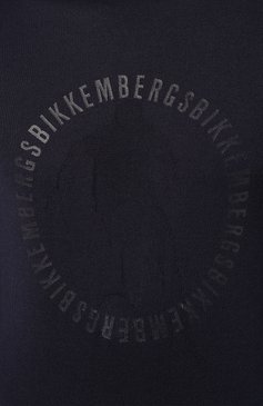 Мужской джемпер DIRK BIKKEMBERGS темно-синего цвета, арт. PBM/M0012/K0009 | Фото 5 (Мужское Кросс-КТ: Джемперы; Материал внешний: Шерсть, Синтетический материал; Рукава: Длинные; Длина (для топов): Стандартные; Принт: С принтом; Материал сплава: Проставлено; Драгоценные камни: Проставлено; Вырез: Круглый; Стили: Кэжуэл)