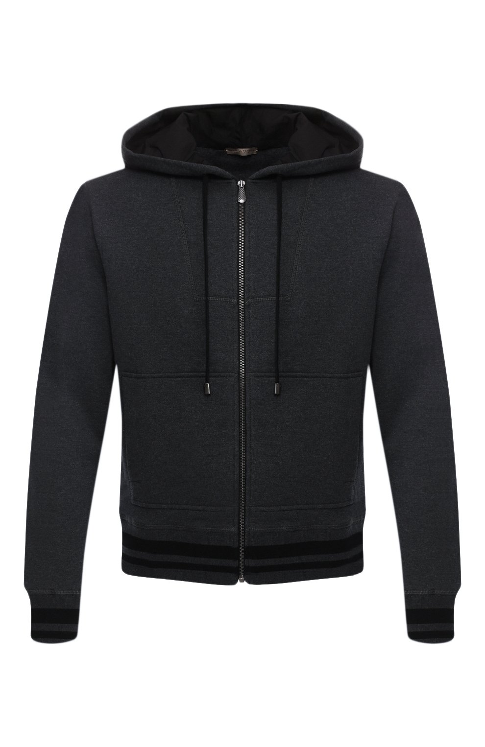 Кардиган из смеси хлопка и шерсти BOTTEGA VENETA темно-серого цвета по цене 79950 руб., арт. 542712/VZZY5, фото 1 Кардиган из смеси хлопка и шерсти BOTTEGA VENETA, арт. 542712/VZZY5, фото 1