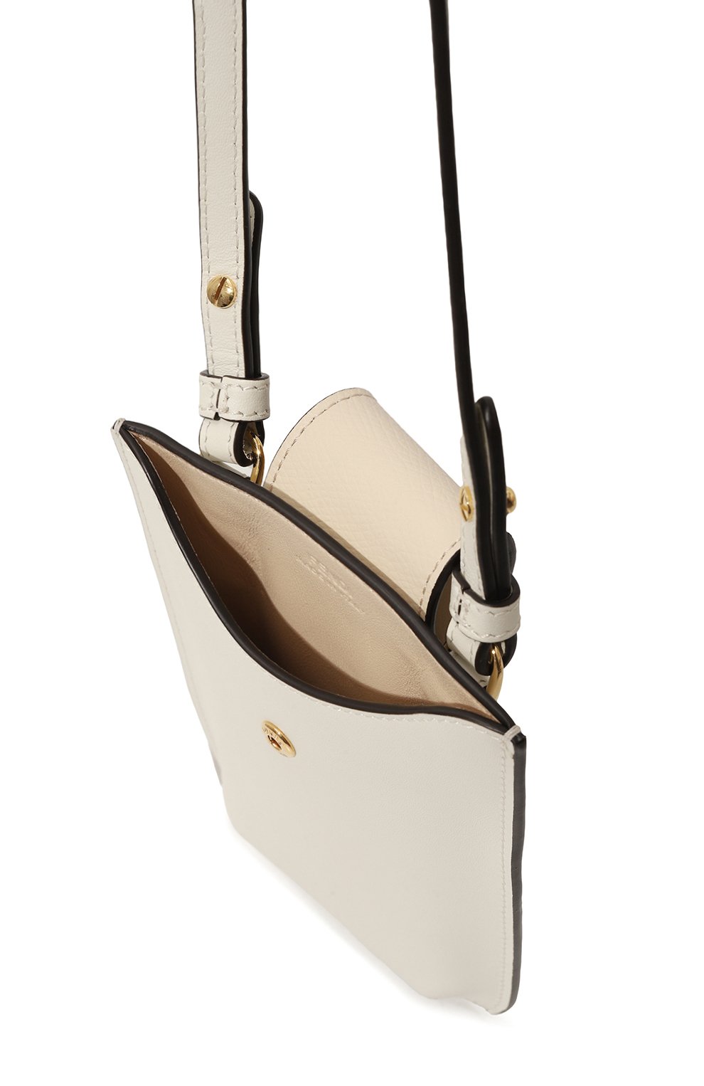 Кожаный чехол для телефона FENDI кремового цвета по цене 76450 руб., арт. 7AS188 ALWA, фото 4 Кожаный чехол для телефона FENDI, арт. 7AS188 ALWA, фото 4