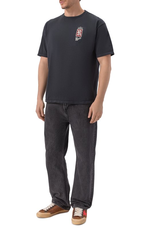 Хлопковая футболка Rhude RHSS26TT07012 Чёрный  RHSS26TT07012 Фото 2