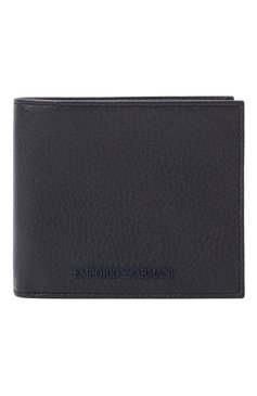 Мужской кожаное портмоне EMPORIO ARMANI темно-синего цвета, арт. Y4R167/Y068E | Фото 1 (Материал сплава: Проставлено; Материал: Натуральная кожа; Нос: Не проставлено)