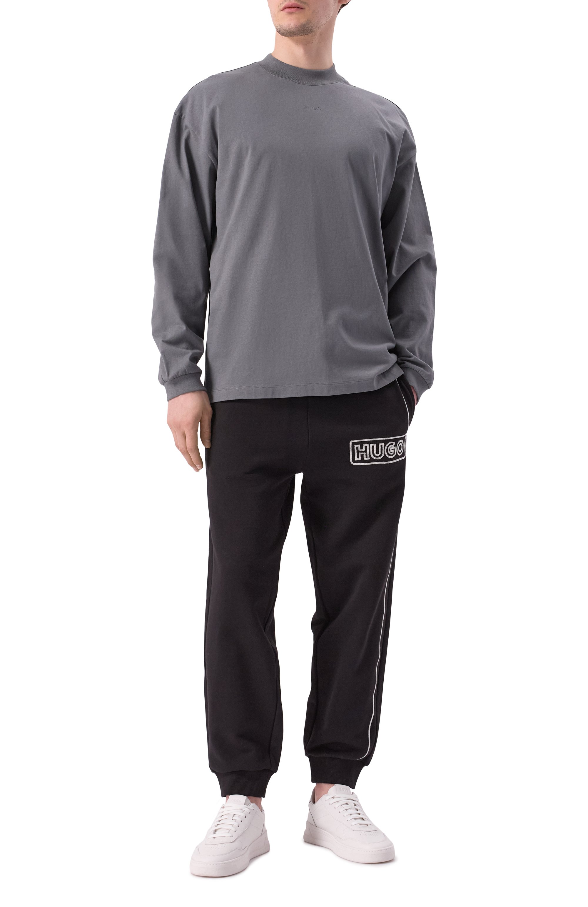 Хлопковый лонгслив HUGO, арт. 50511029, фото 2