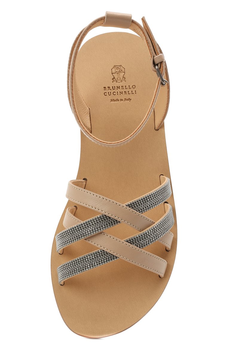 Кожаные босоножки BRUNELLO CUCINELLI, арт. BZF00ZC005, фото 4