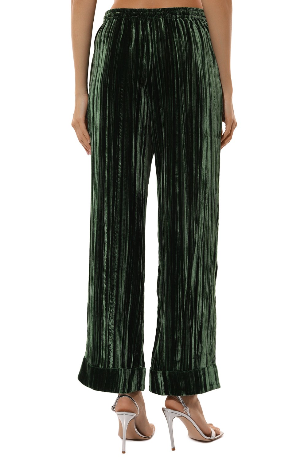 Костюм из вискозы и шелка KLEED LOUNGEWEAR темно-зеленого цвета по цене 66500 руб., арт. AW24PYJPL, фото 6 Костюм из вискозы и шелка KLEED LOUNGEWEAR, арт. AW24PYJPL, фото 6