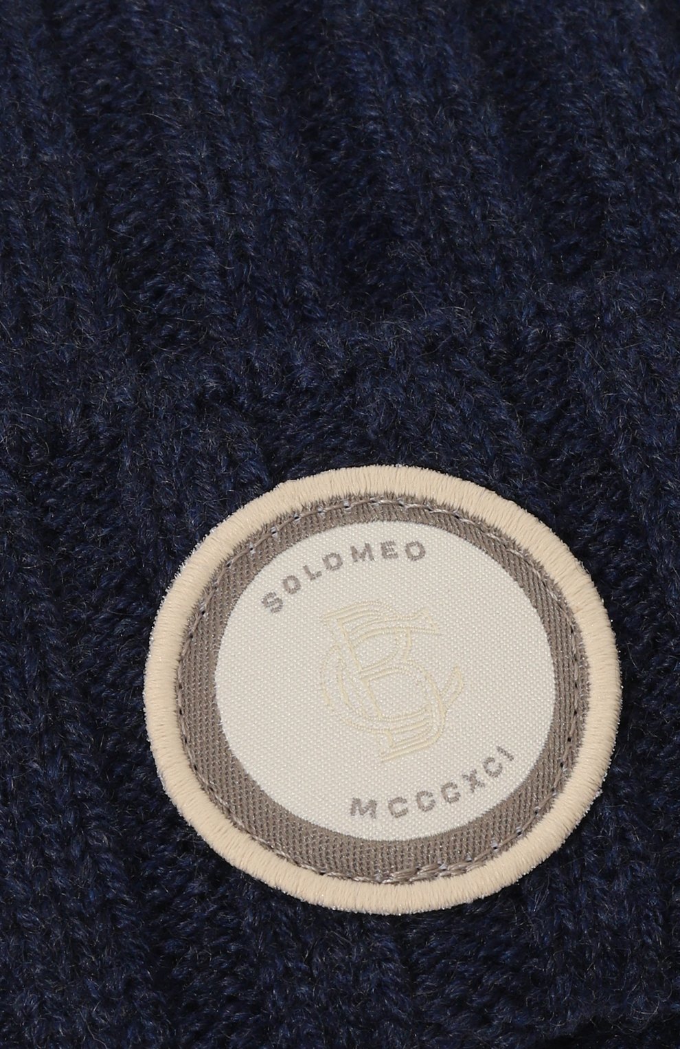 Кашемировая шапка BRUNELLO CUCINELLI темно-синего цвета по цене 25250 руб., арт. B22M90040B, фото 3 Кашемировая шапка BRUNELLO CUCINELLI, арт. B22M90040B, фото 3