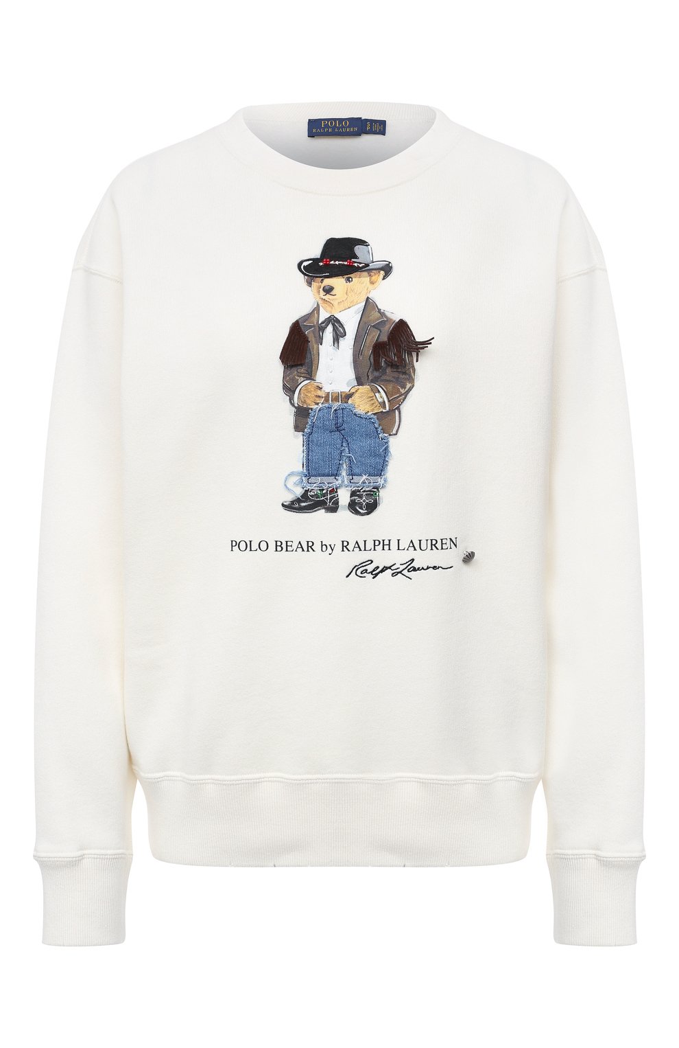 Хлопковый свитшот POLO RALPH LAUREN кремового цвета по цене 24100 руб., арт. 211800245, фото 1 Хлопковый свитшот POLO RALPH LAUREN, арт. 211800245, фото 1