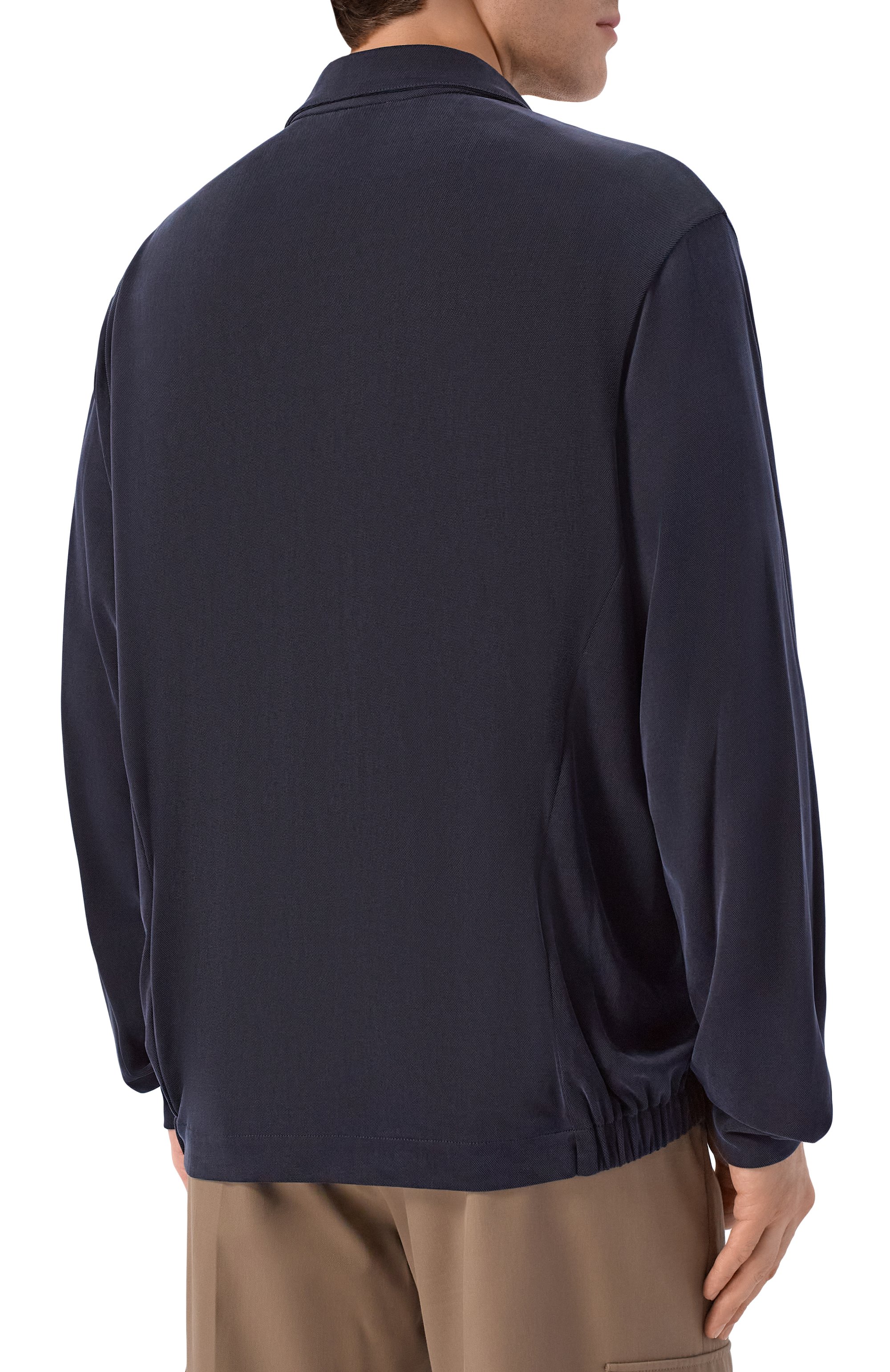Куртка-рубашка GIORGIO ARMANI темно-синего цвета по цене 184500 руб., арт. GM004107/TE23036, фото 4 Куртка-рубашка GIORGIO ARMANI, арт. GM004107/TE23036, фото 4