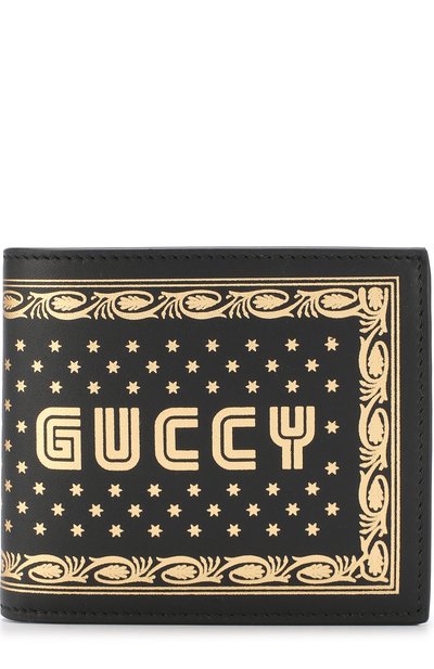 Кожаное портмоне с принтом GUCCI, арт. 510487/0GUSN, фото 1