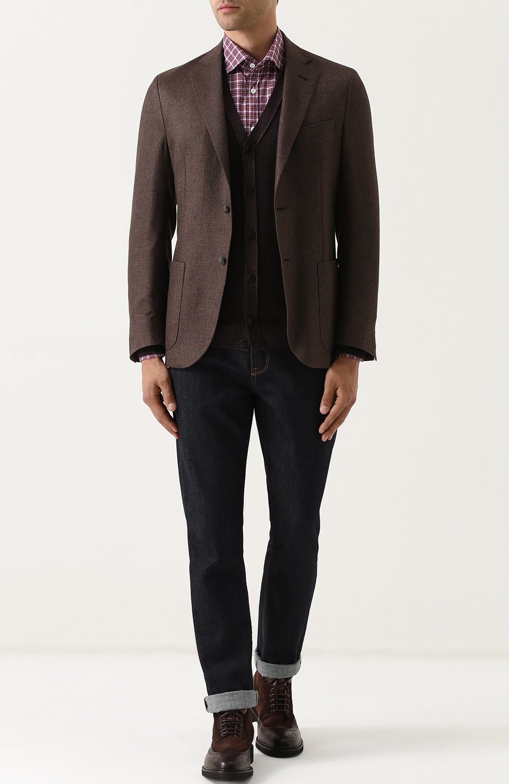 Шерстяной кардиган на пуговицах с v-образным вырезом DANIELE FIESOLI, арт. DF 0006/, фото 2