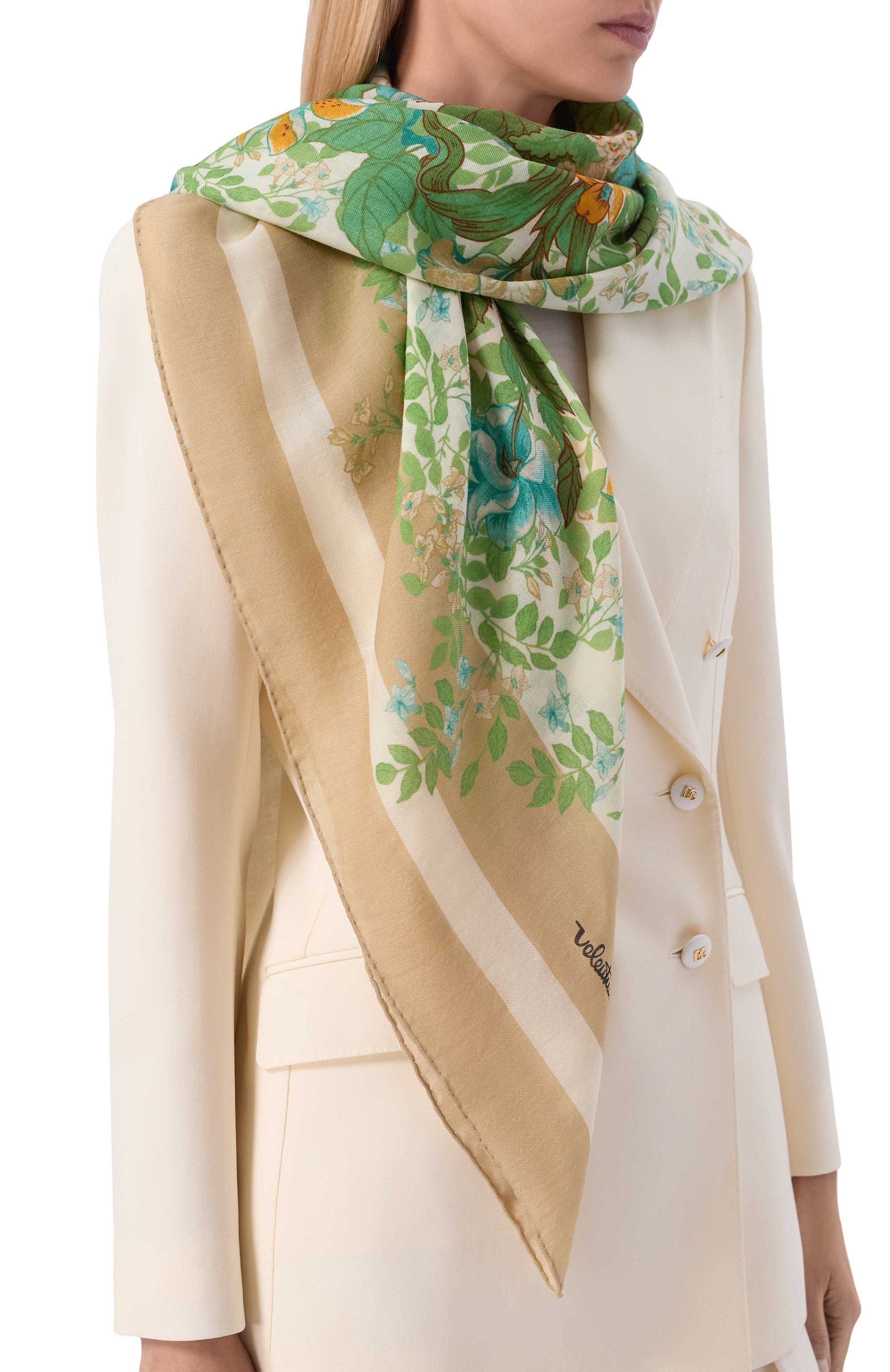 Шаль из шерсти и кашемира VALENTINO, арт. 8W0EB104/LCA, фото 2