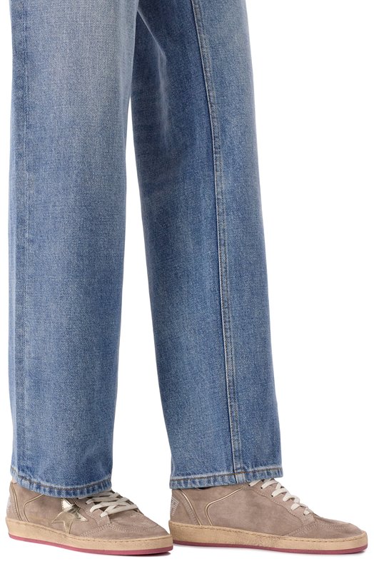 Замшевые кеды Ball Star Golden Goose Deluxe Brand GWF00327.F007474 Бежевый  GWF00327.F007474 Фото 2