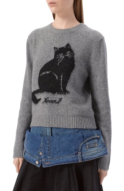 Свитер JUUN.J серого цвета по цене 55450 руб., арт. JW5Y51W01, фото 3 Свитер JUUN.J, арт. JW5Y51W01, фото 3