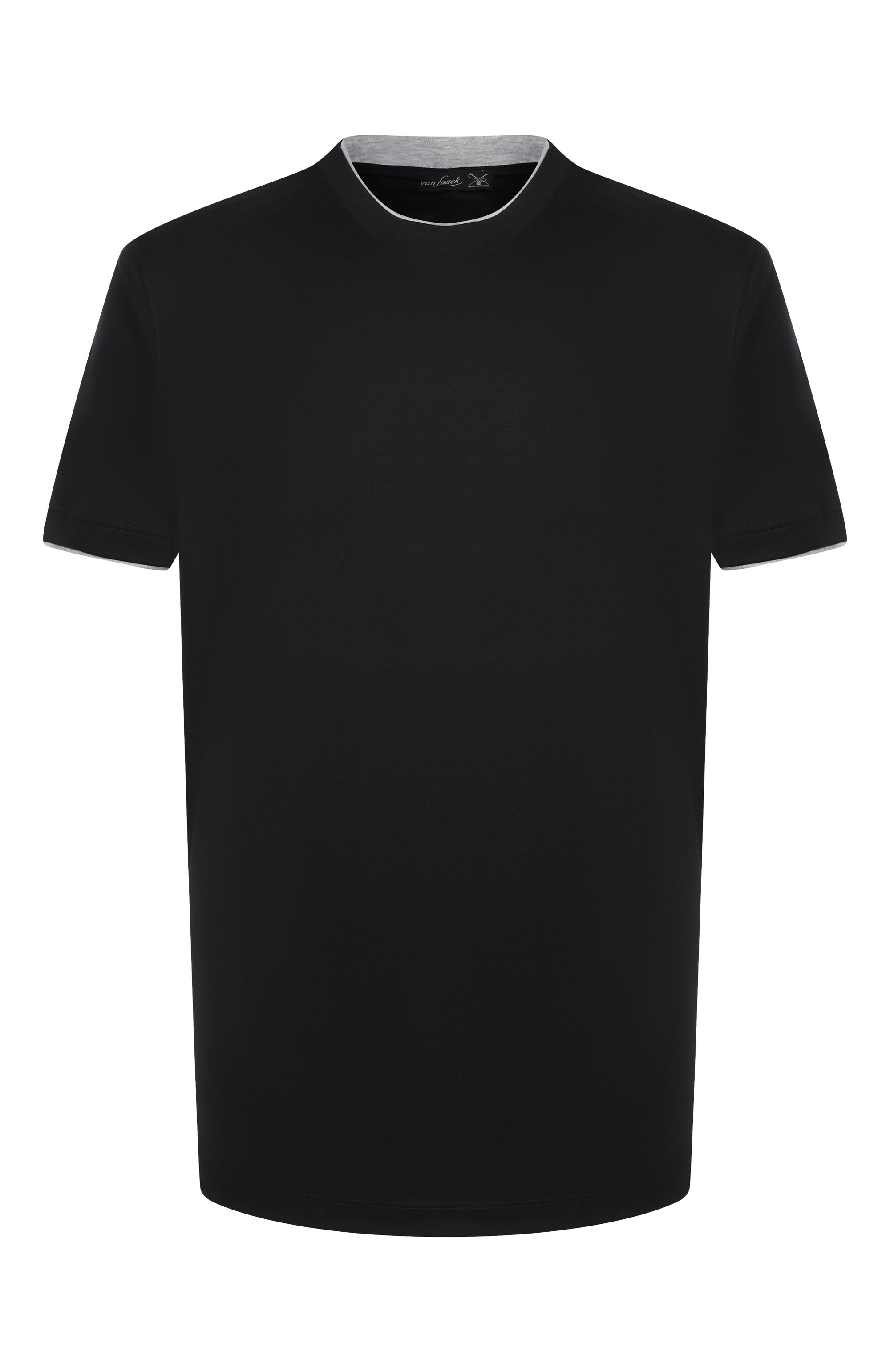 Хлопковая футболка VAN LAACK черного цвета по цене 19750 руб., арт. VL-PIL0S-F/180031, фото 1 Хлопковая футболка VAN LAACK, арт. VL-PIL0S-F/180031, фото 1